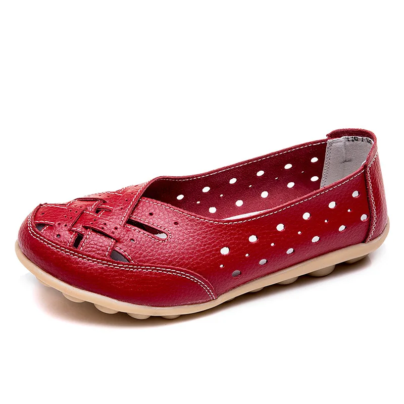 Summer Women's Shoes Hollowed Out Slip-on Shoe Flats Women's Mother's Shoes Large 35-46 Sneakers Women's Shoes Fashion