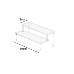 Acrylic Multi-Tier Transparent Display Stand for Cupcakes, Perfumes, Dolls & Collectibles (9)