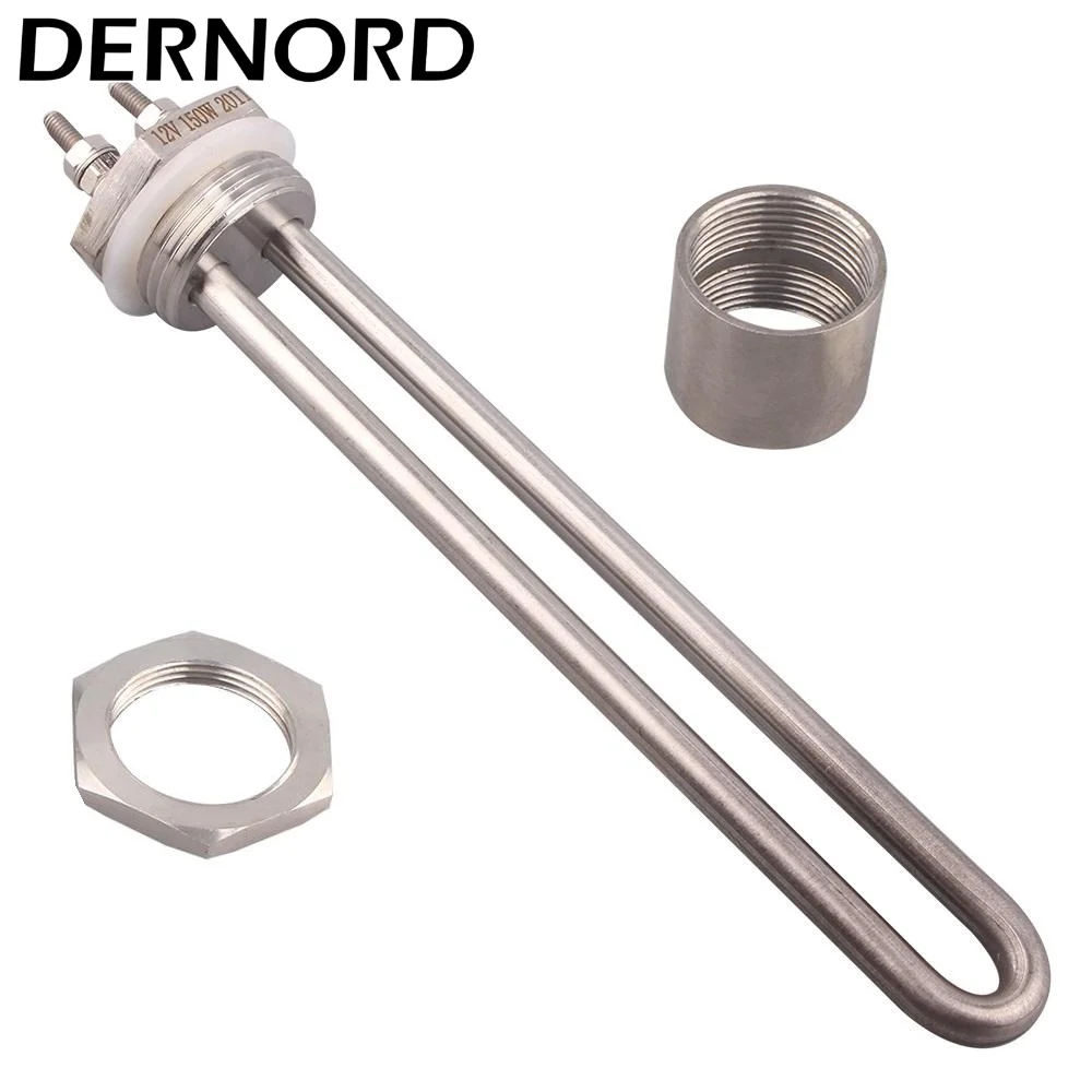 DERNORD DN25 DC Water Heater Heating Element With 1BSP Thread 12V 100W  150W 200W - AliExpress