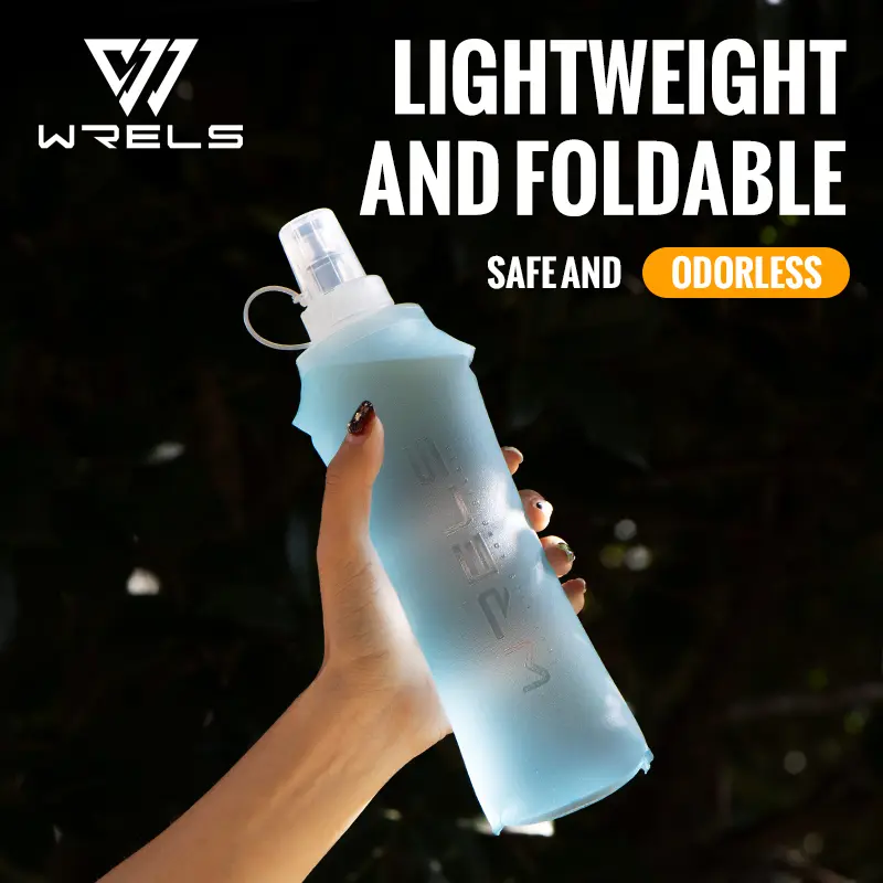 WRELS 250ml 500ml Soft Flask Folding Collapsible Water Bottle TPU BPA Free Outdoor Sport Portable   Water Bag Running Camping - Image 11