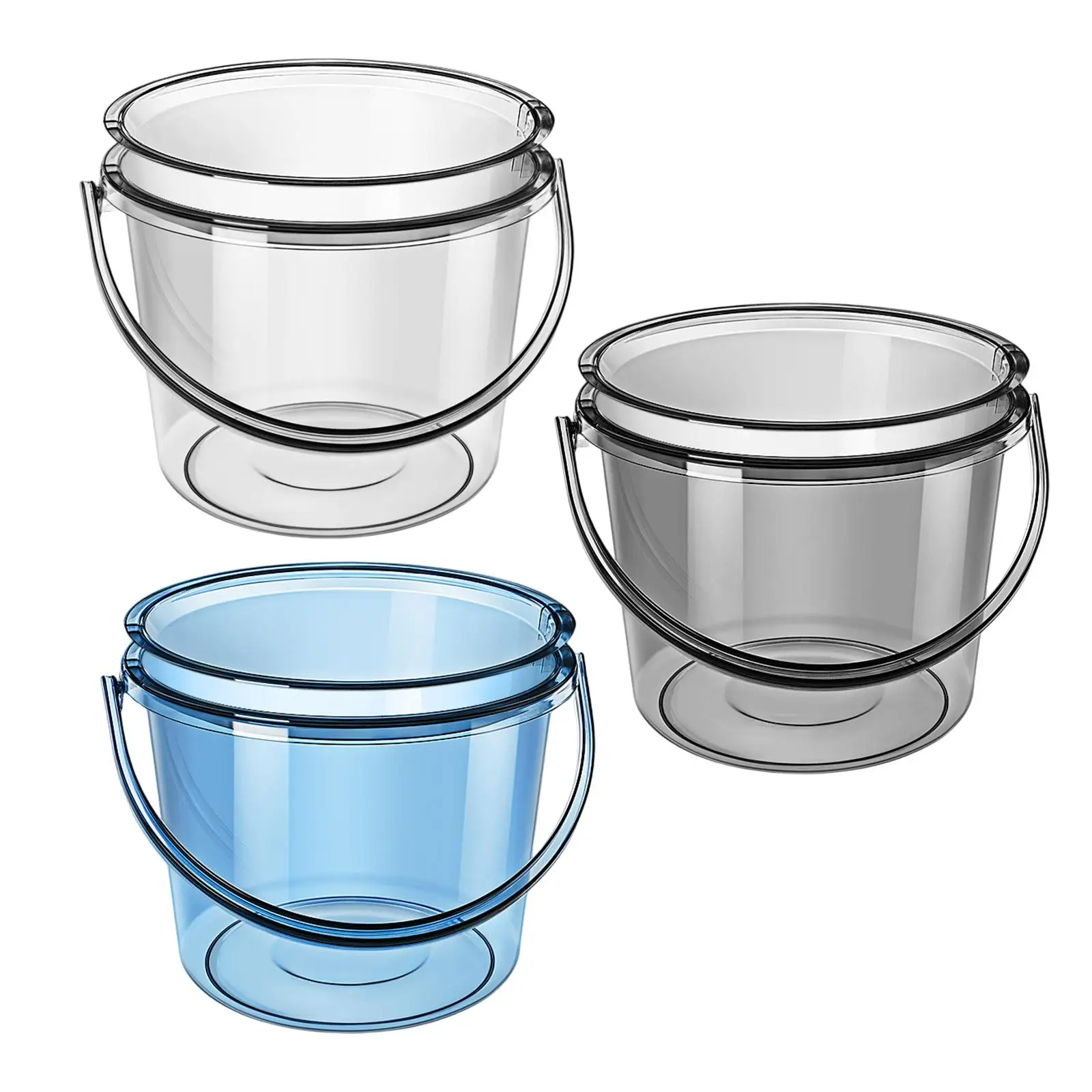 Water Bucket with Lid Transparent Fishing Bucket Water Storage Bucket Water  Pail for Indoor Outdoor Kitchen Beach Fishing