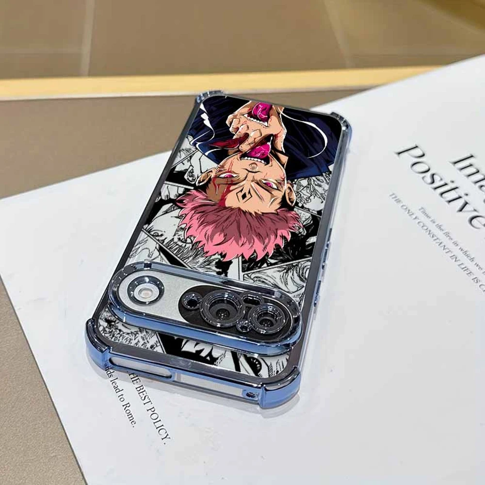 Jujutsu Kaisen Cute Plating Drop-Proof Transparent Soft Phone Case