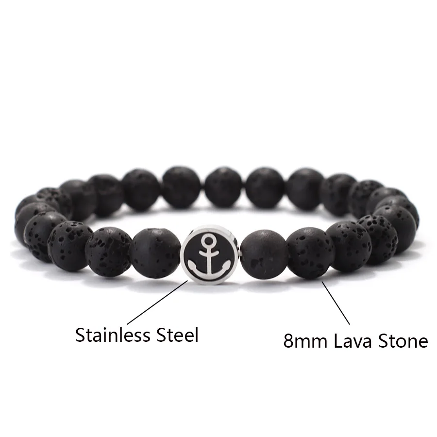 Stainless Steel Tiger Eye Stretch Bracelet for Men