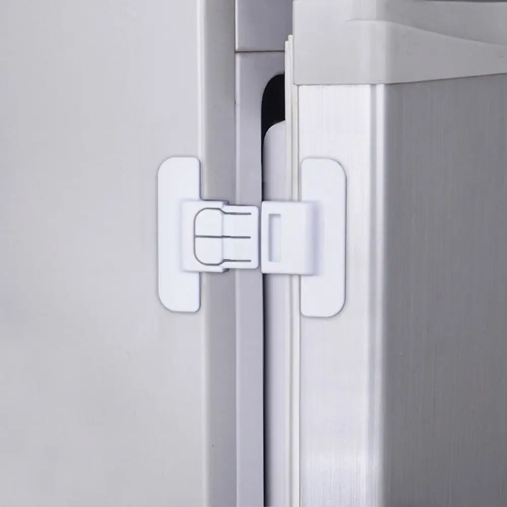 White ABS Safety Lock for Refrigerator Doors