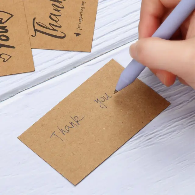 50x Cadeaulabels Rond Bruin - Geen Touw - Kraftpapier / karton - Rond