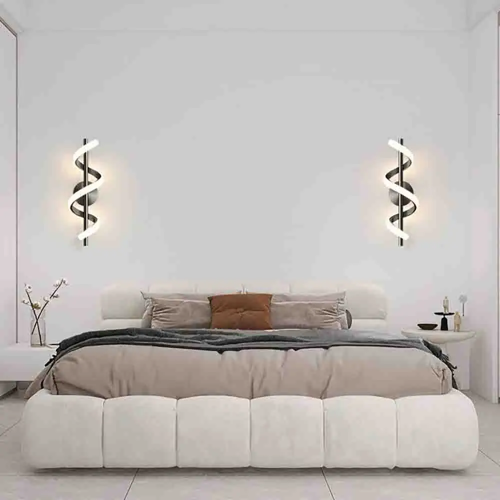 

2PCS Three-color light led aisle porch entrance room bedside wall lamp modern sofa background wall lamp stairwell