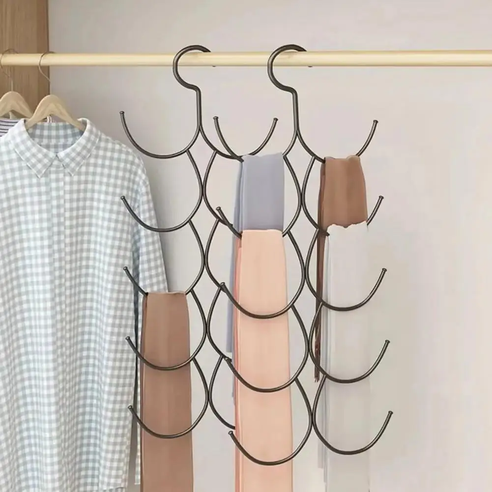 

Leggings Hanger Stainless Steel Scarf Storage Rack with Multi Hooks for Leggings Socks Organization for Yoga for Stockings