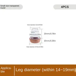 Premier TPE Non - Slip Table Leg Protectors with Felt Floor Pads, Set of 4 (1)