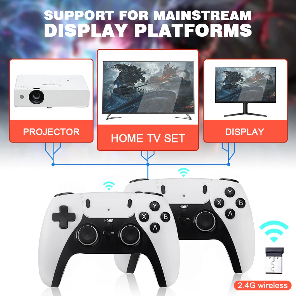 3D Joystick Support 256GB TF Card Expansion HD 4K 2.4G Video Game Console 40000+ Games Mini Pocket Games Console for Boys Girls