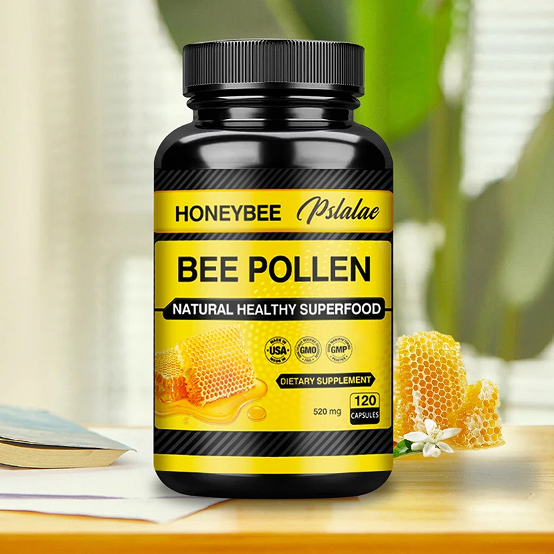 Bee Pollen Capsules-Boost Immunity, Antioxidant, Relieve Joint Inflammation, Promote Bone Health