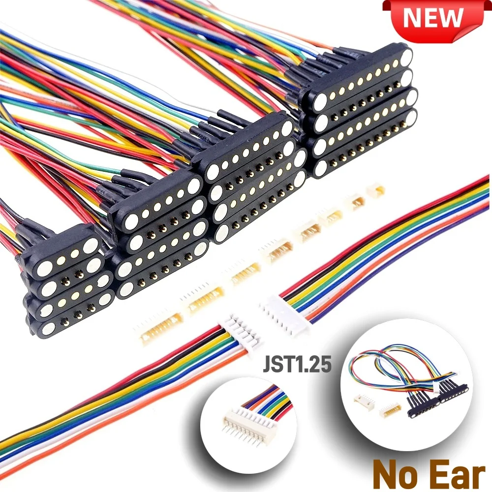 Spring Loaded Magnetic Pogo Pin PCB Connector - 2.54mm Pitch, 2A DC, Multiple Pole Options