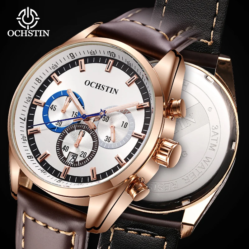 ochstin hot 2024 business light luxury innovative creative nylon series multi-function quartz movement men's quartz watches