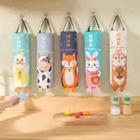 Garbage bag storage tool kitchen plastic bag large capacity collector household wall mounted storage hanging bag 1