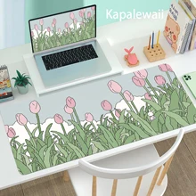 

Green Grassland Beautiful Scenery Table Mat Cartoon Flower Mouse Pad Large Computer Keyboard Mouse Mat Desk Mats For PC Desk Pad