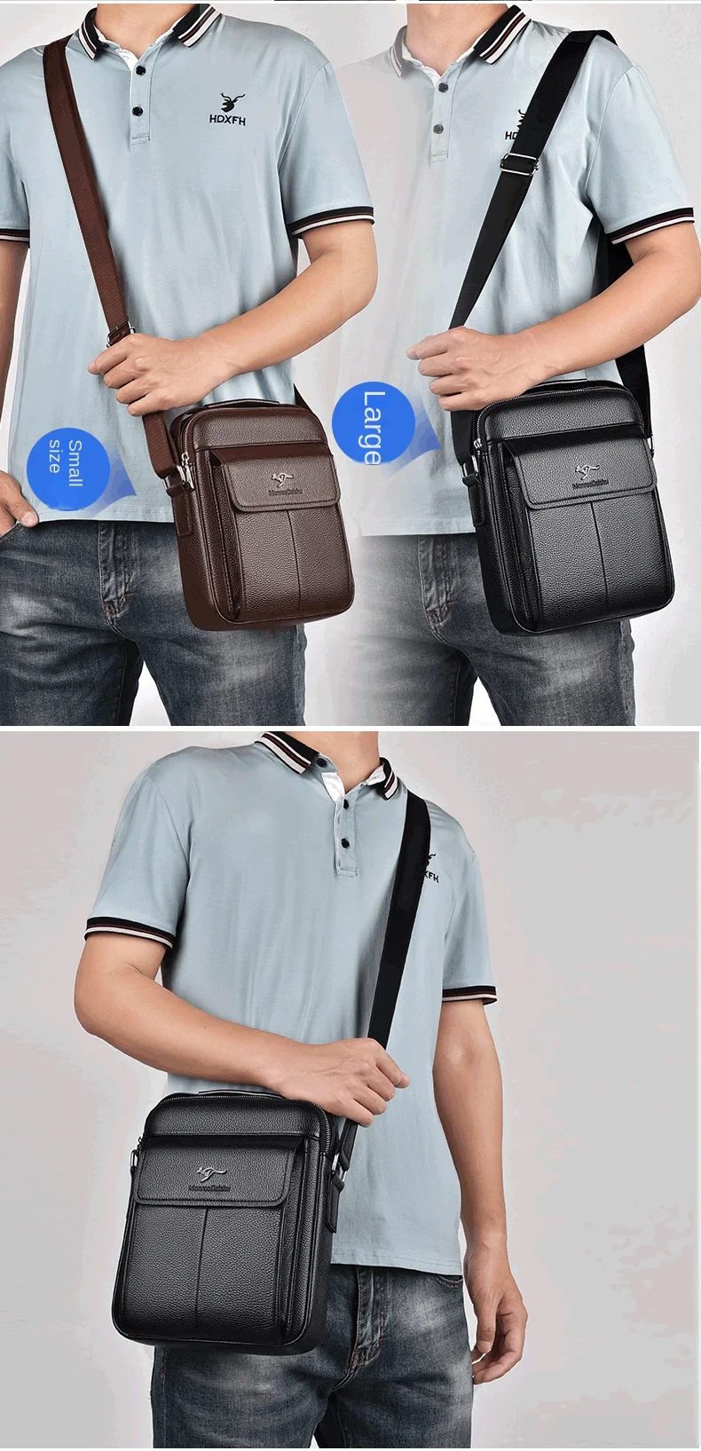 New Men's Bag Retro Shoulder Bag for Husband Fashion Handbag Leisure Crossbody Bags Luxury Designer Bag Father's Day Gift