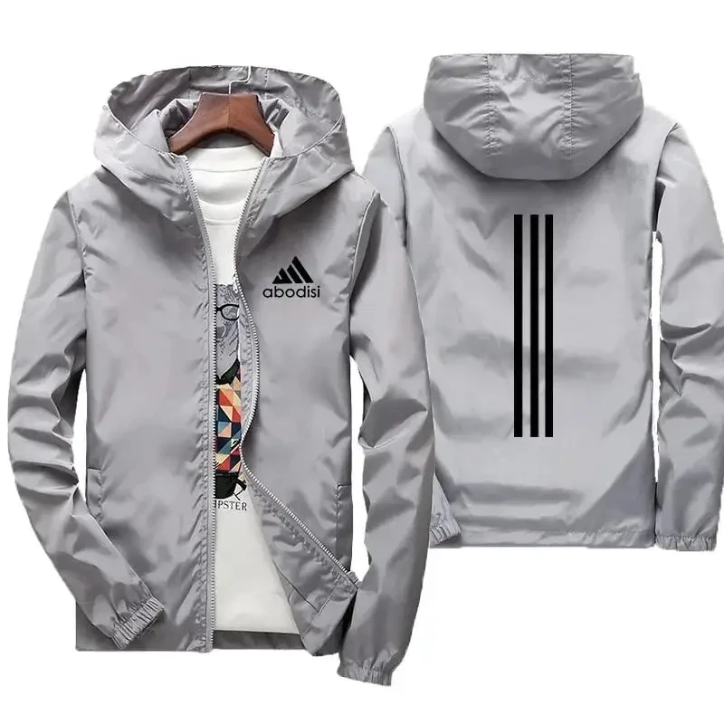 new men's hooded zipper sun protection cycling clothing casual large size windproof men's windbreaker