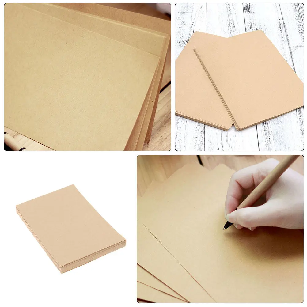 100Pcs B5 빈티지 스타일 빈 편지 용지 텍스처 편지지 쓰기 용 편지지 드로잉 스크랩북 제본