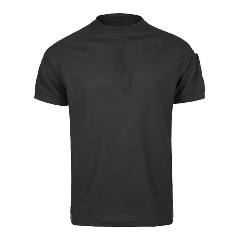 Men Camouflage T Shirt Solid Color Short Sleeve O neck Quick Drying Gym Sports T hirts Casual shirt Cargo Tee Shirt sport t shirt
