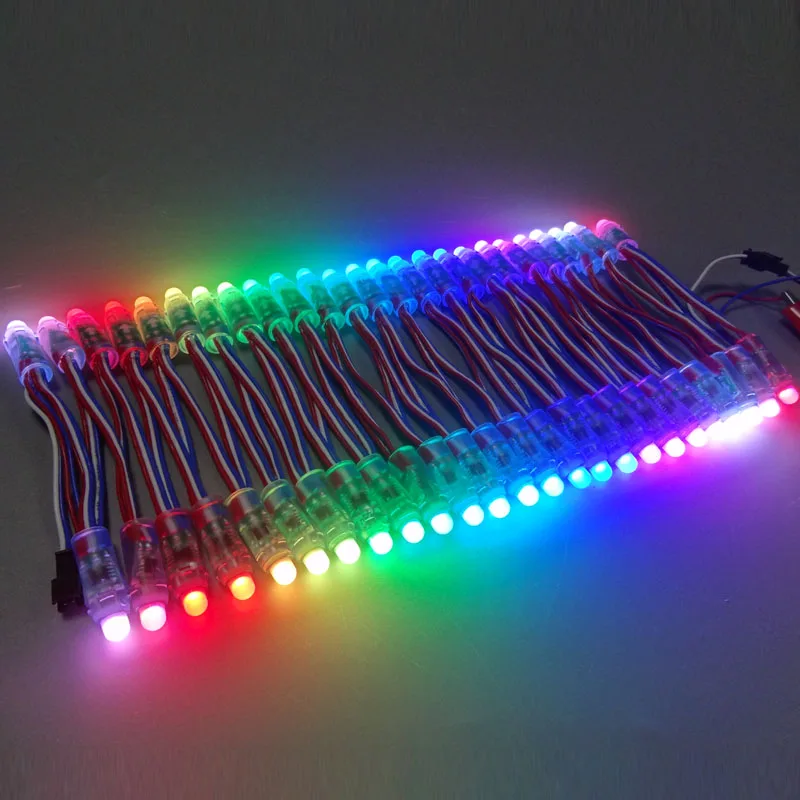 

Customize 18AWG 5V 12V WS2811 RGB LED Modules Pixel Light Addressable Programmable Advertising Sign Matrix Backlight Screen IP68