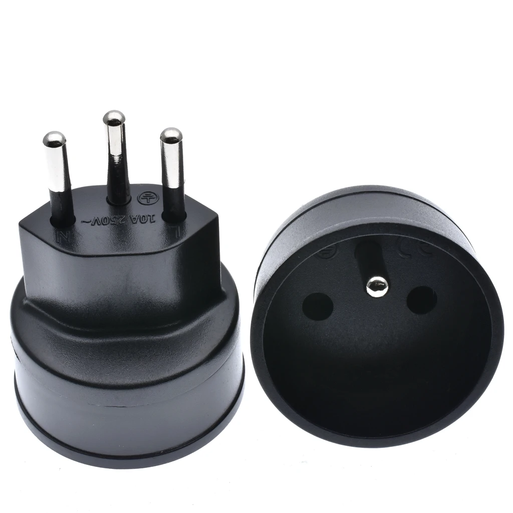 European to Swiss 3-Pin Travel Power Adapter – 10A 250V Converter Plug