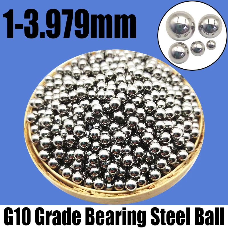 

30-300PCS G10 Grade Bearing Steel Ball High Precision Bearings Roller Beads Chromium Steel Ball For Slide Guide Dia 1mm-3.979mm