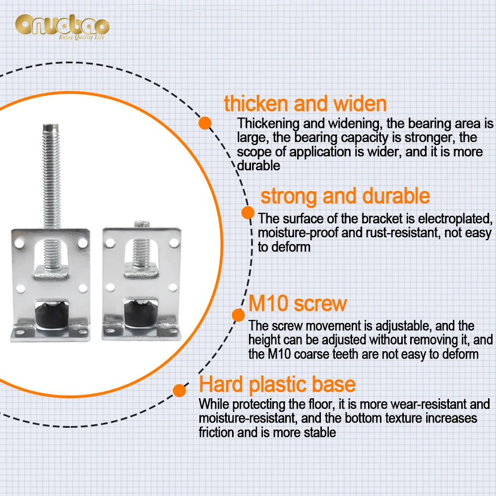1PCS 4PCS Wardrobe Adjustable Feet Adjustable Screws Floor Uneven Furniture Cabinet Side Mounted Foot Pads To Increase Support