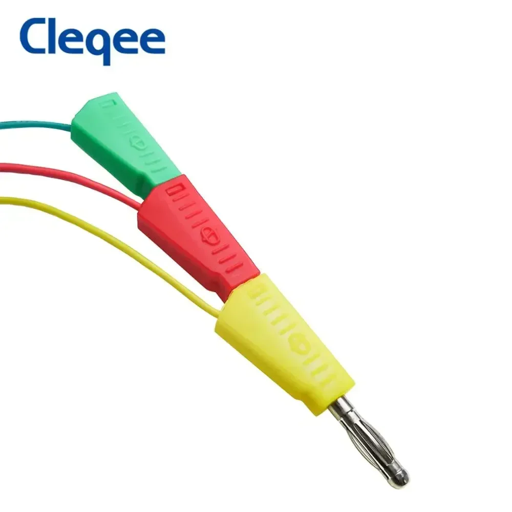 Cleqee Alligator Clips To Breadboard Female Jumper Wires Soft Flexible Silicone Test Leads For Electrical Testing