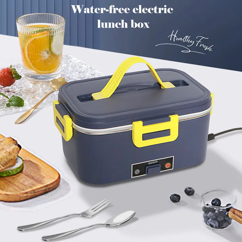 New 80W Car Electric Lunch Box Portable Heating Water Free Heating Insulated Lunch Box Household Car Electric Lunch Box.