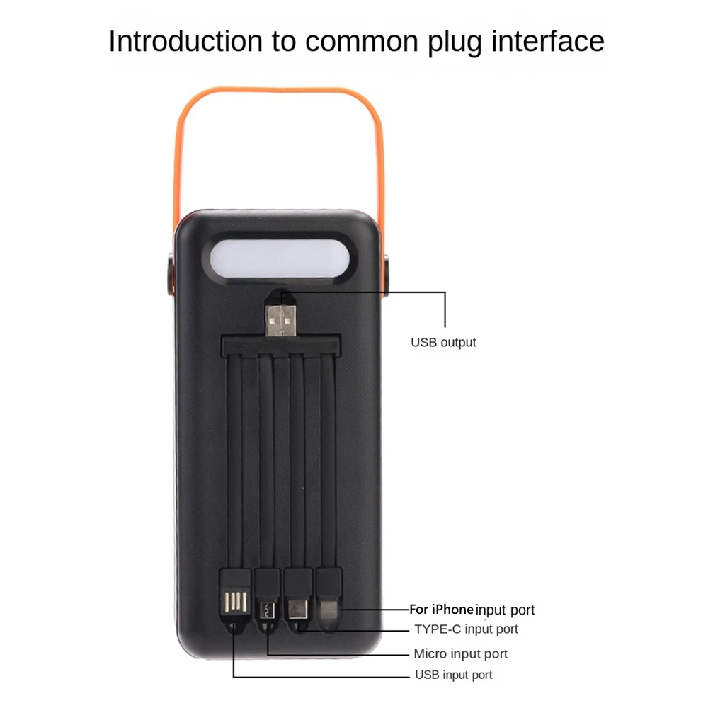Power Bank Case Battery Power Bank Box 21x18650 10W 22.5W Power Bank Case Camping Light with Type C Charging Cable Fast charging Mobile Power Bank Case Solderless