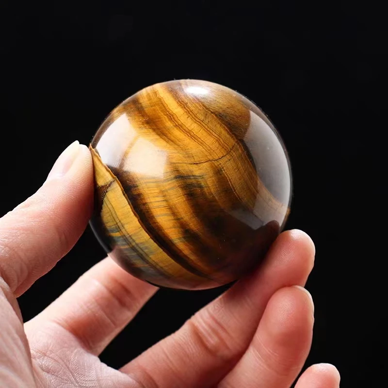 

1 PC tiger eye healing crystal ball, home decoration geomancy divination ball