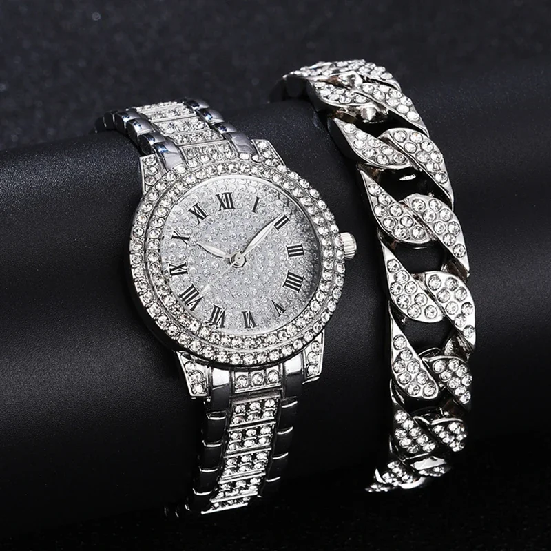 Diamond Women Watches Gold Watch Ladies Wrist Watches Luxury Brand Rhinestone Women's Bracelet