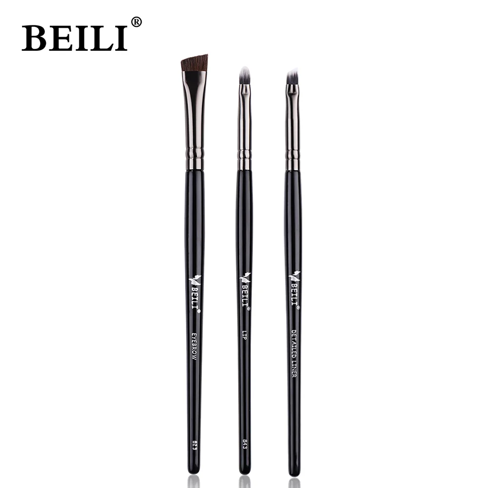 Zestaw naturalnych pędzli do makijażu oczu, pędzel do cieni, pędzel do konturowania brwi, pędzel do eyelinera, kosmetyki do oczu dla kobiet, pędzle do blendowania i precyzyjnego makijażu.