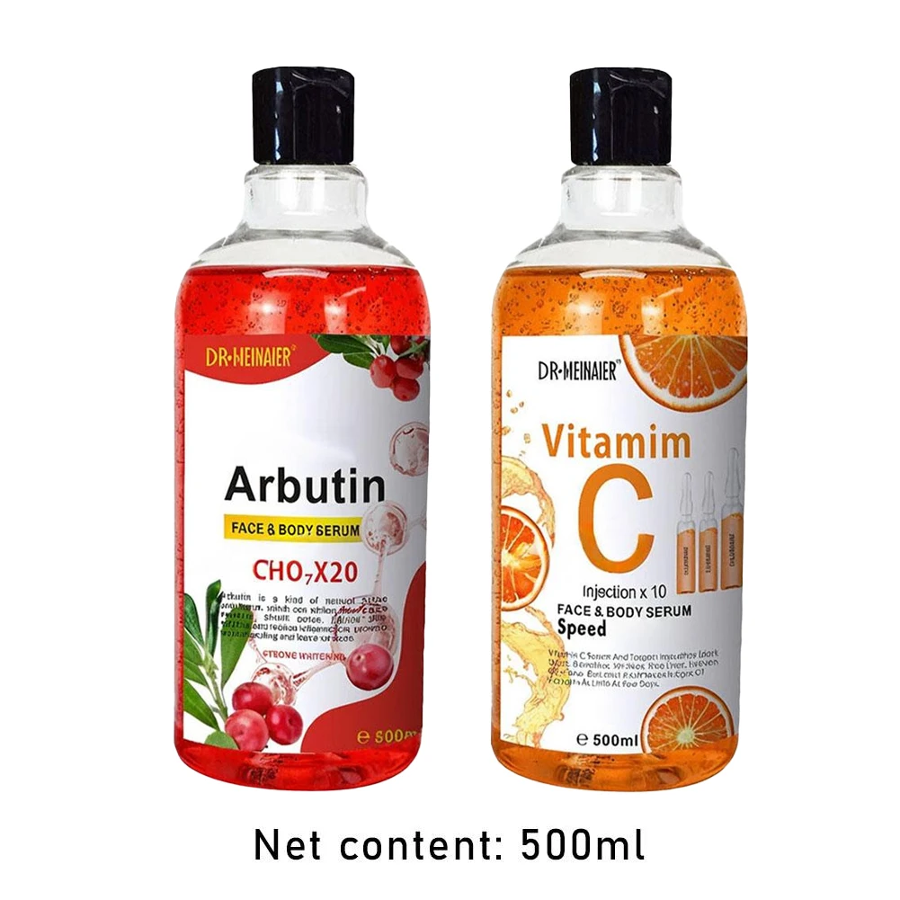 500ml Vitamin C Arbutin Face Serum Moisturizing Lightening Body Serum Spots Eraser Corrector Whitening Facial Repair