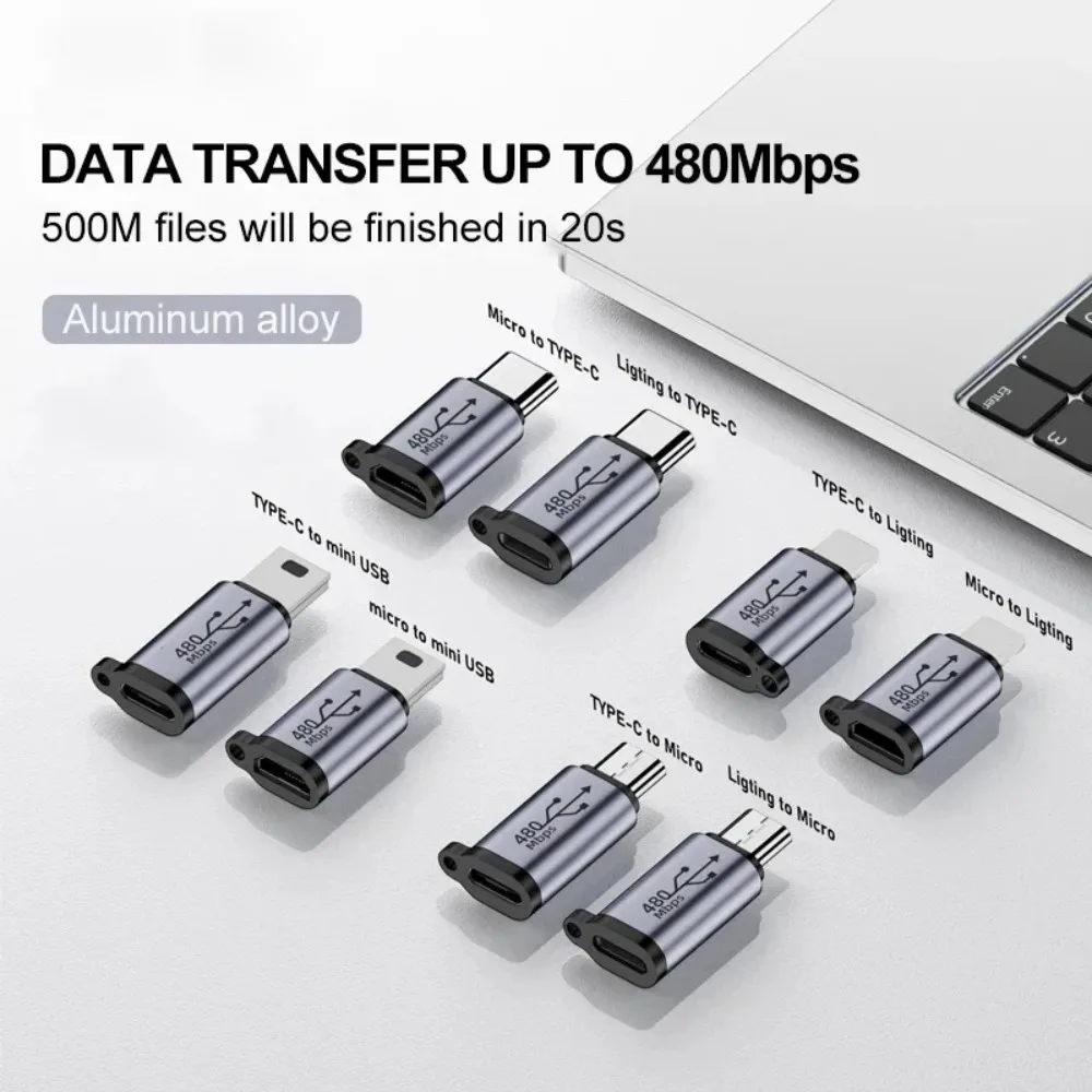 Universal Type C to USB Converter - 480Mbps Fast Charging Adapter