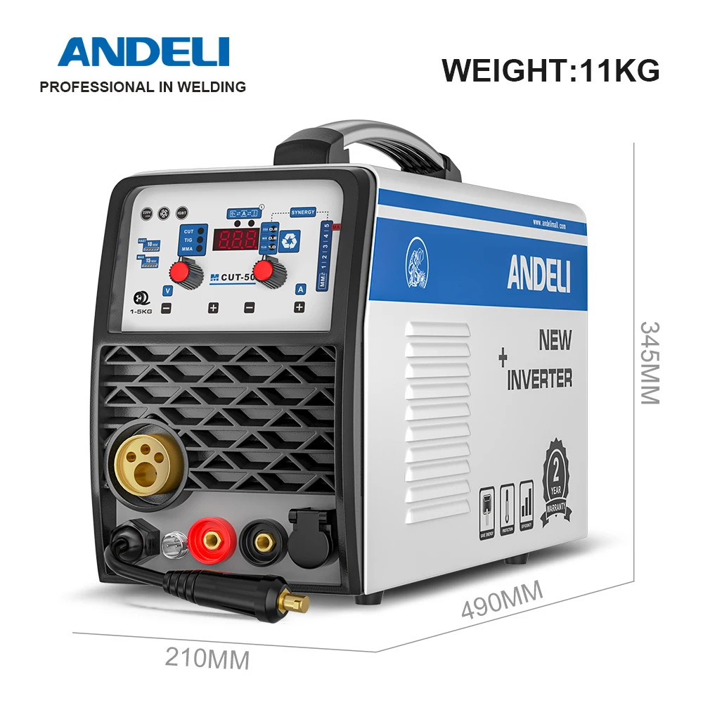 ANDELI Semi-Automatic MIG Welding Machine MCUT-50/40 220V MIG/MAG/CUT/MMA/Flux Welding 4 in 1MIG Welder Plasma Cutting Machine