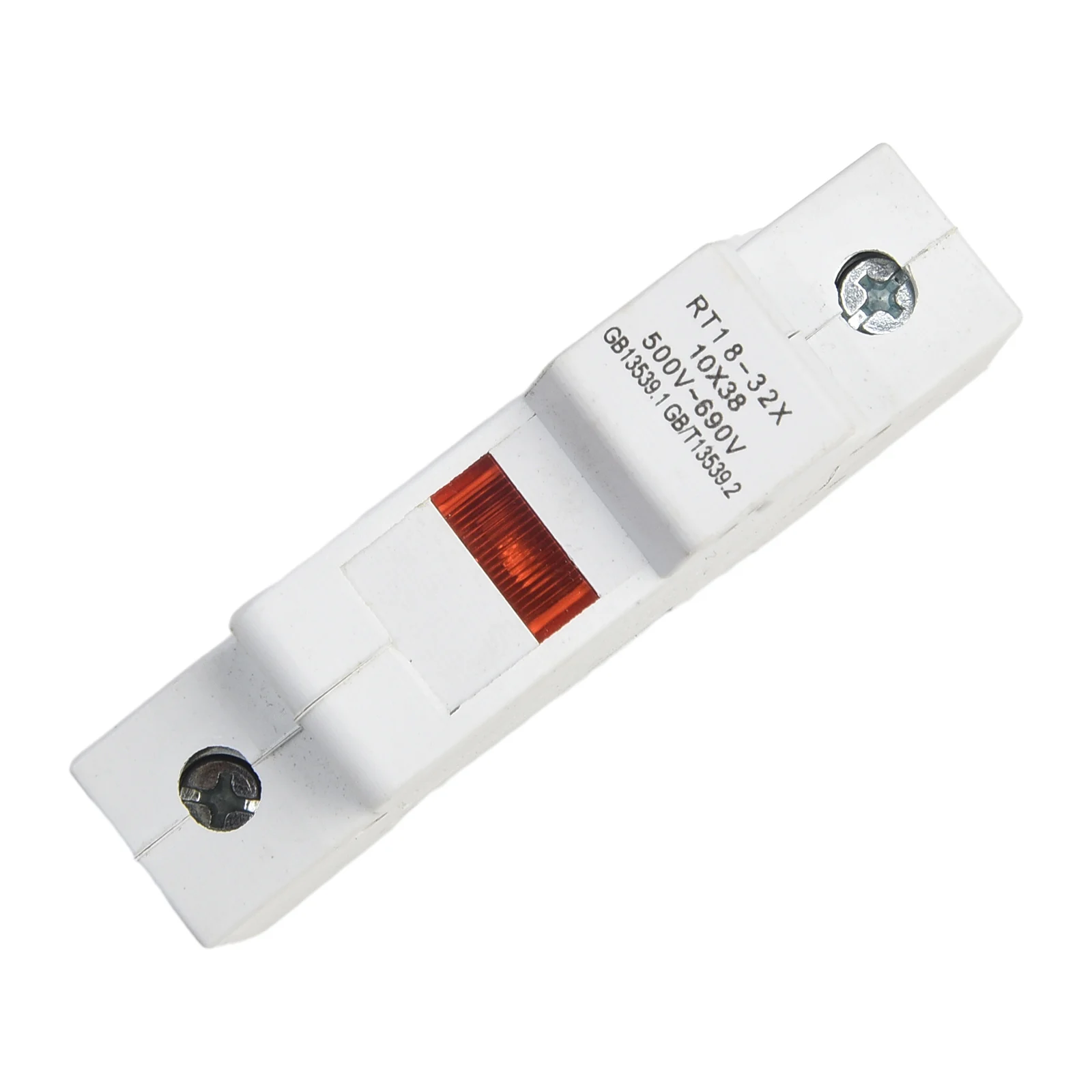 RT18-32X 1P 32A Fuse Base 10x38mm DIN Rail Mount Fuse Holder Base With LED Light R015 500V Safety Seats Connector