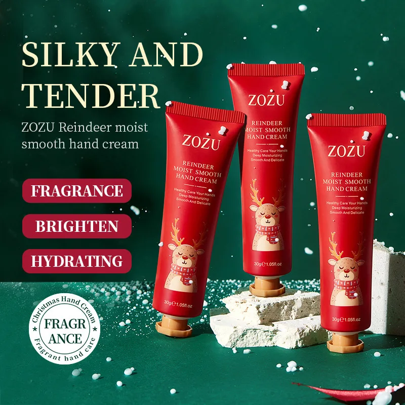 5pcs ZOZU Christmas Hand Cream Sets Moisturizing Refreshing Handcream Nourishing Whitening Anti-aging Hands Skin Care Products
