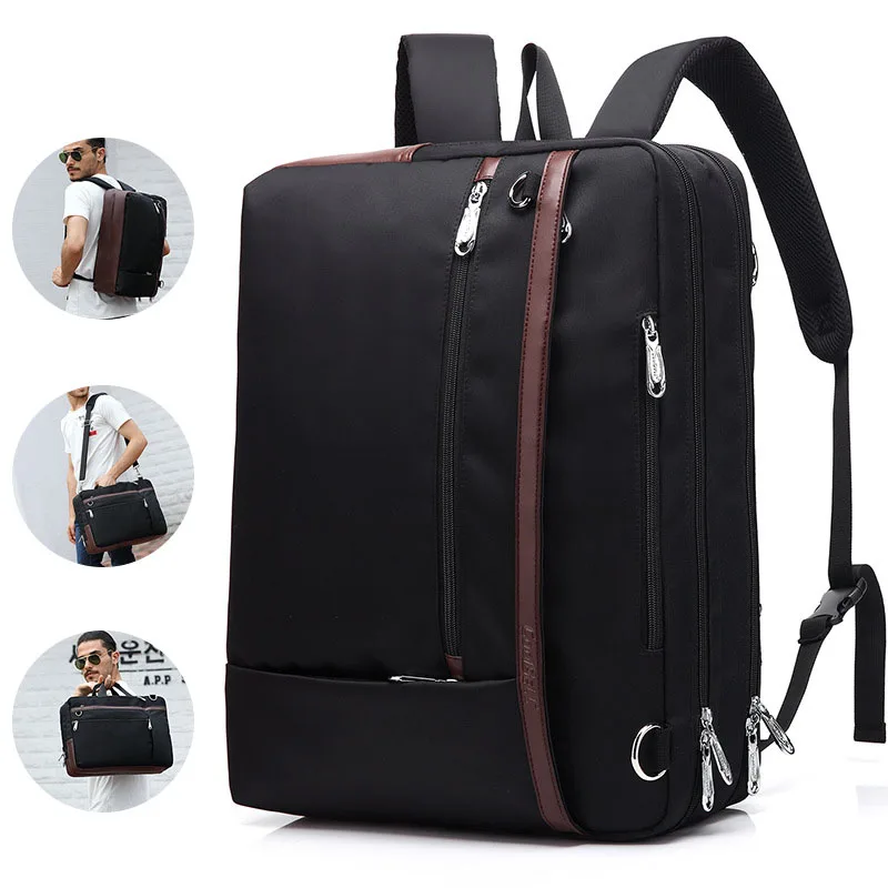 

Men's 15" 17" Laptop Backpack Multifunction Convertible Backpack Business Commuting HandBag Waterproof Nylon Travel Bag