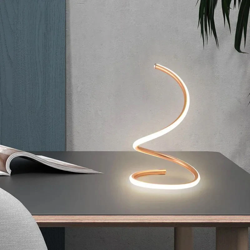 Lampada da Tavolo Nordica in Alluminio — LED USB Regolabile – dettaglio materiale