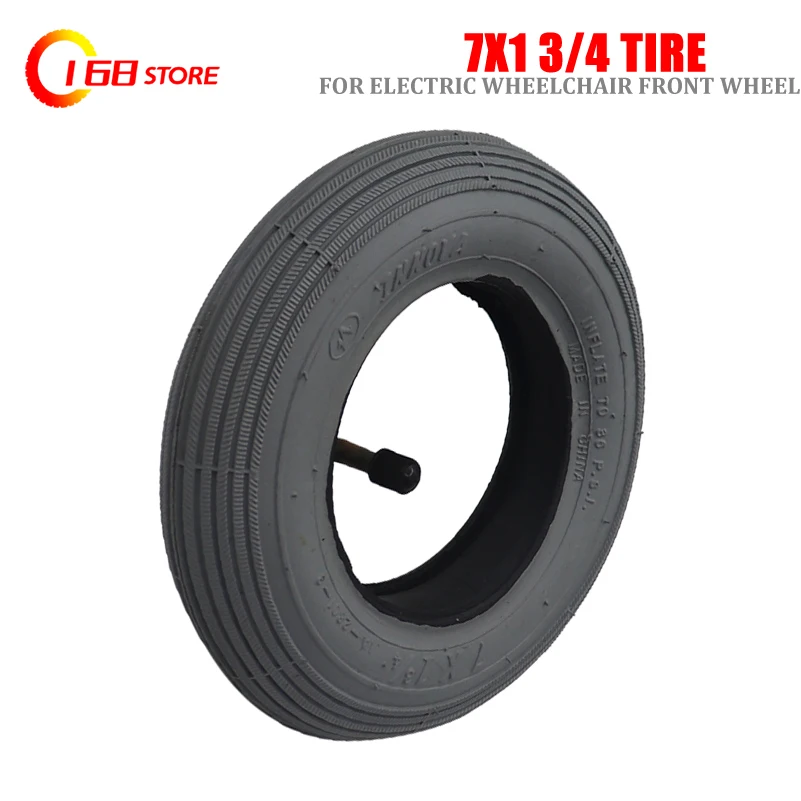 

7inch 7x1 3/4 Pneumatic Tires Inner Outer Tire,for 7 Inch Electric Wheelchair Front Wheel Accessories