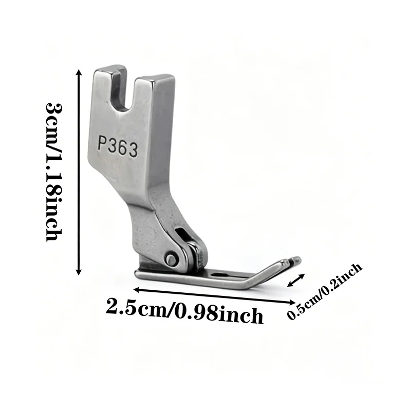 P363 컴퓨터식 록스티치 0.3 지퍼 프레서풋, 산업용 재봉틀 단면 좁은 프레서풋 부품