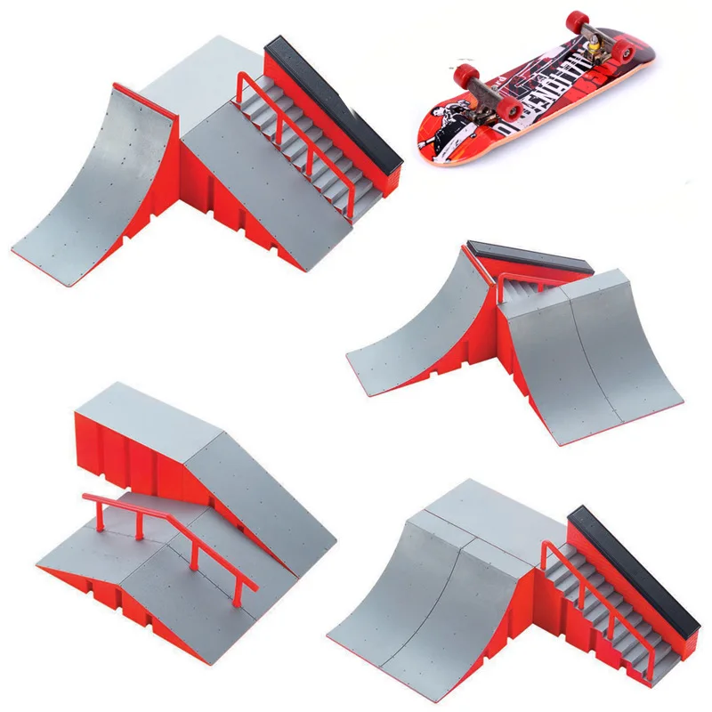 Finger Skateboards Diy Skate Park Rampa Parti Per Tech Deck Scene Venue Combination Set Per Bambini Indoor Home Toy H26