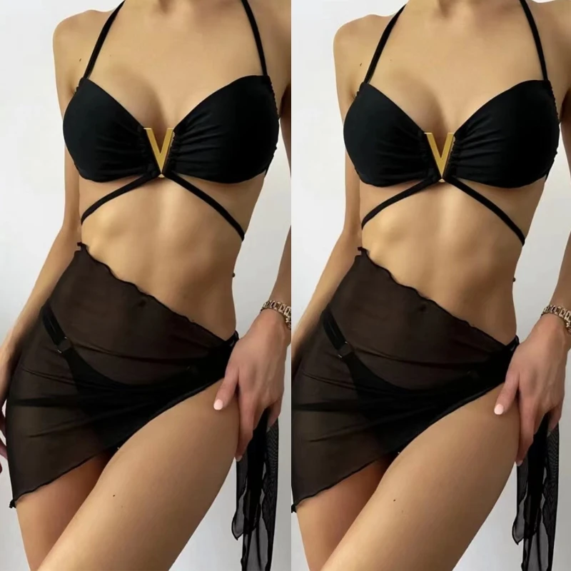 

Split Soft Knotted Swimsuit Female Low Waist Lacing Suit Swimsuits