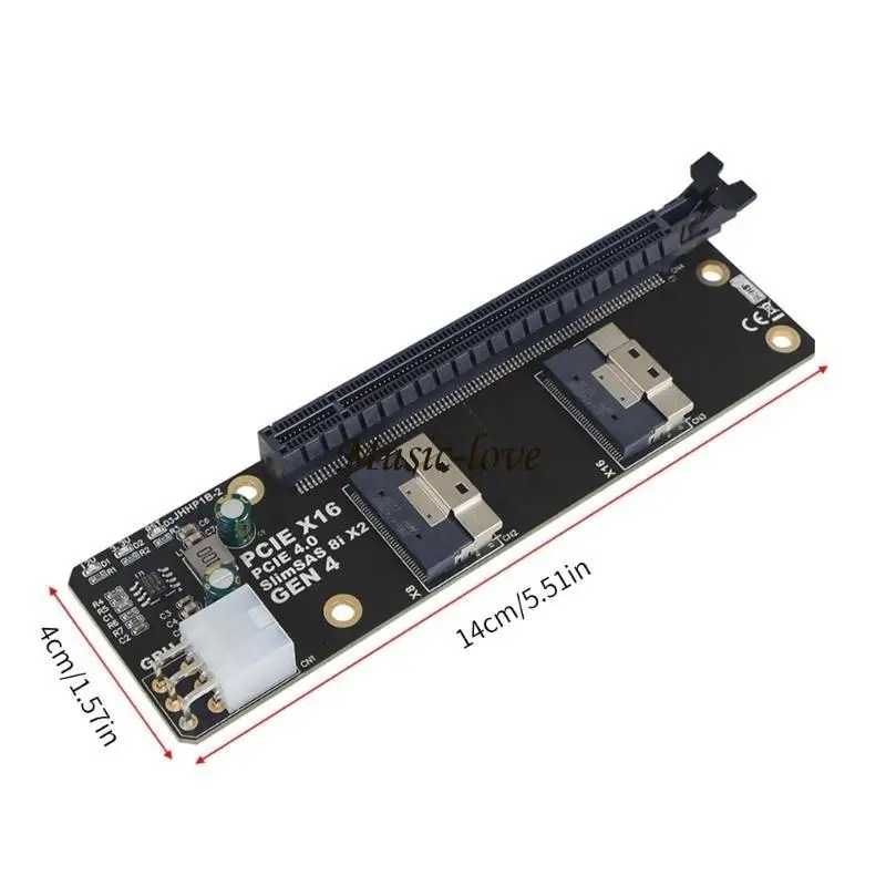 Gen4 2 포트 Slimsas 8I X2-PCIE X16 슬롯 어댑터 보드 예비 부품 203A