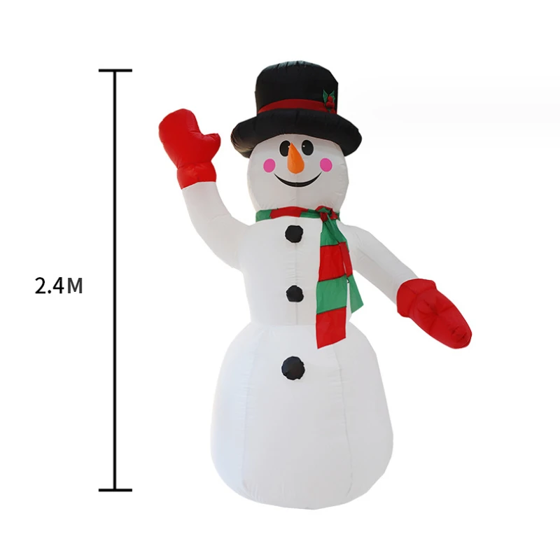 thumbnail image 1 of Muñeco de nieve inflable con luces LED, Papá Noel, bomba de aire, juguete luminoso gigante, decoración navideña para jardín, decoración para fiestas al aire libre, regalo para niños, 1 of 5