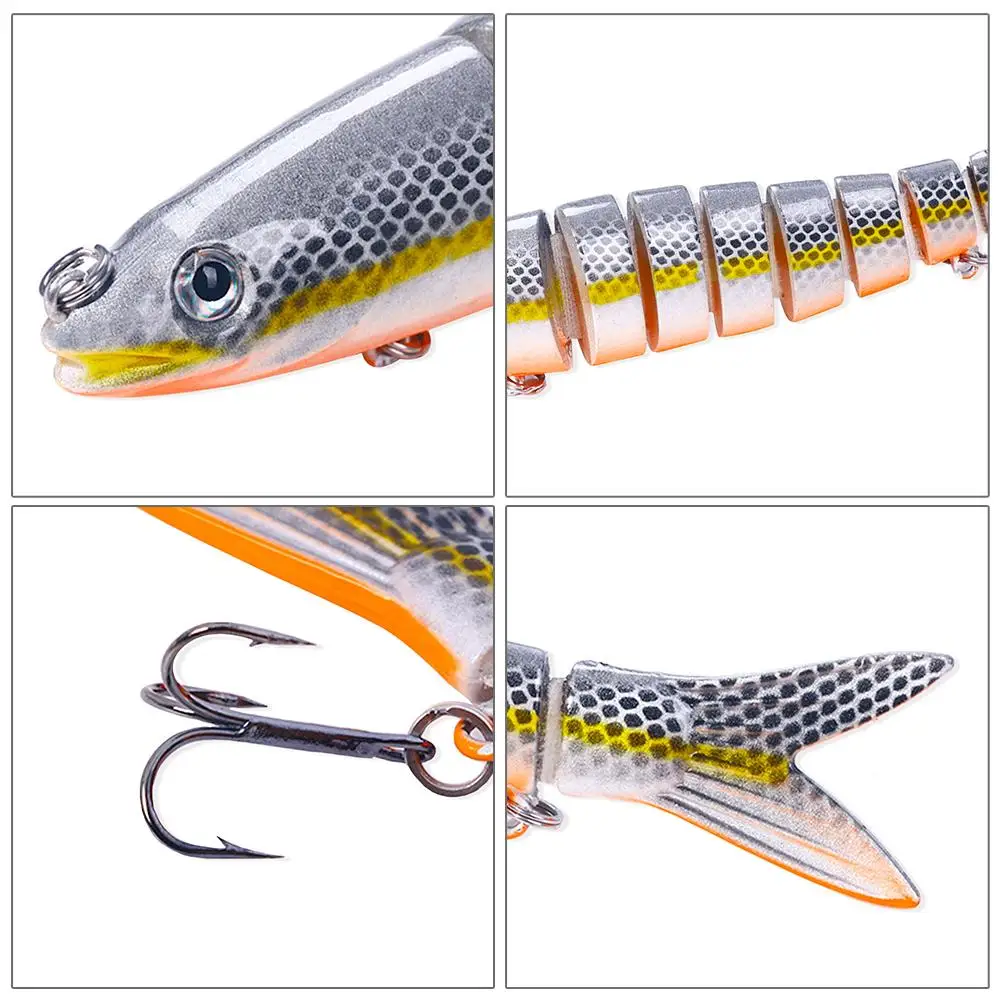 ABS Multi Jointed Swimbait Crankbait Fishing Lure Tackle