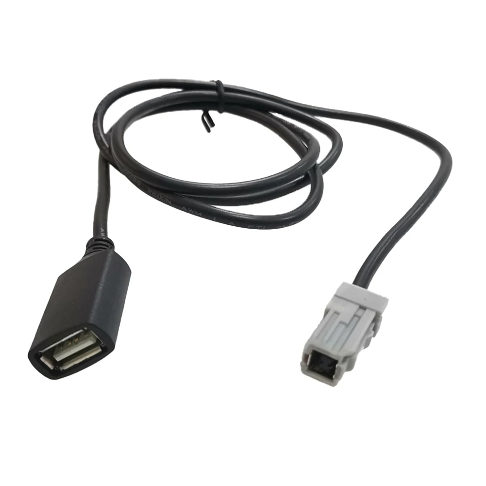

1x 100cm Car Aux Audio For Toyota Media Wire To USB Adapter Correct Connector Direct Installation High Quality