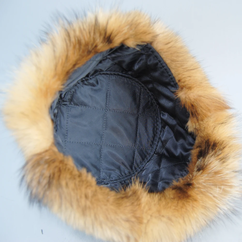 Dog Fur Cap Man Winter Genuine 100% Fur Bomber Hat Windproof Warm Earmuff Male Flat Outdoor Warm Russian Hat Fitted Casquette
