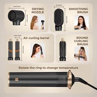 Sèche-cheveux multi-fonctions, peigne à air chaud, brosse détachable, double usage lissage et bouclage, outil de coiffure domestique 3