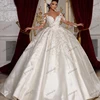 Exquisite Wedding Dresses Satin Bridal Gowns Full Sleeves Robes Floor Length Princess Gorgeous Vestidos De Novia Customized 2025 1